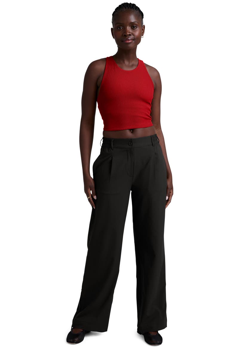 Refocus Ribbed Cropped Performance Tank, Alternate, color, HOLLY RED