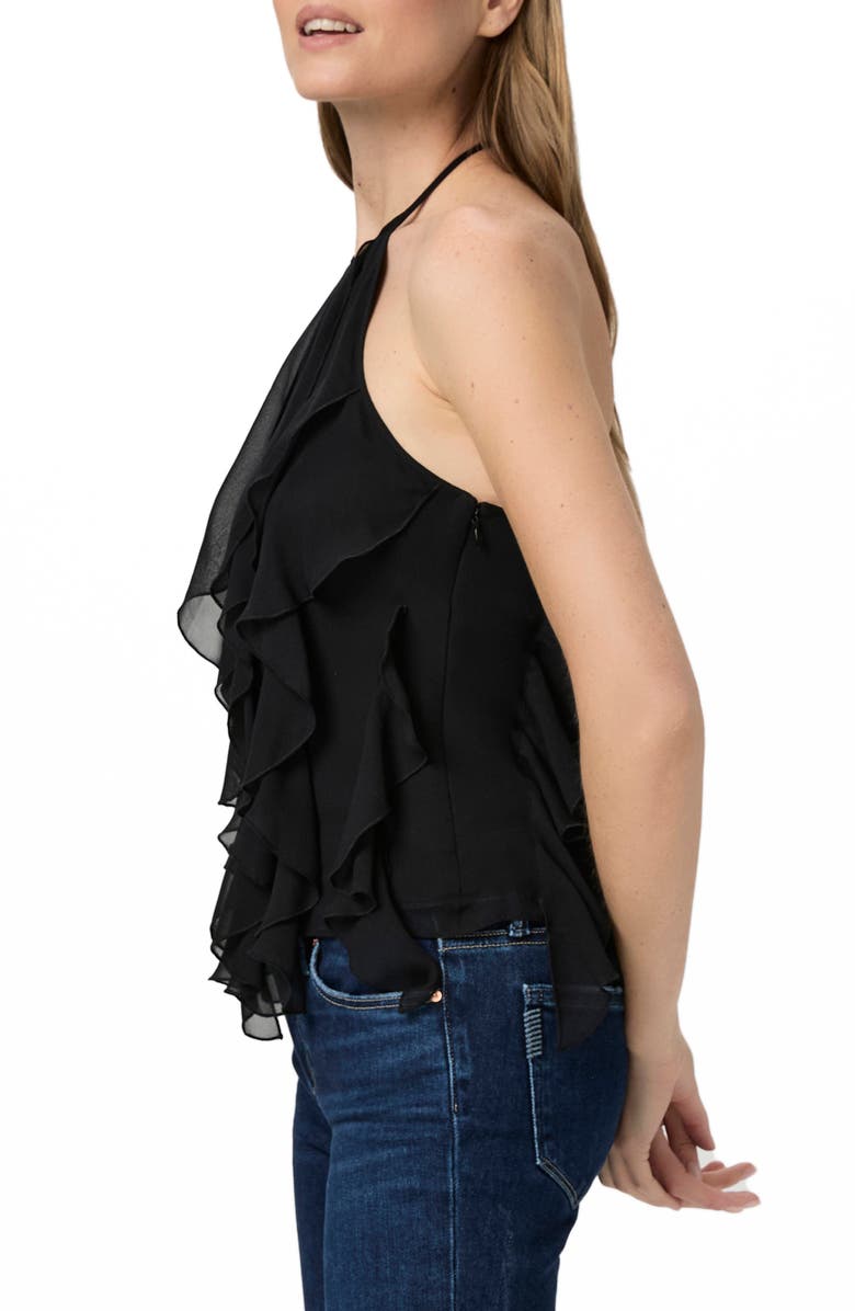 PAIGE Ciao Ruffle Halter Top, Alternate, color, Black