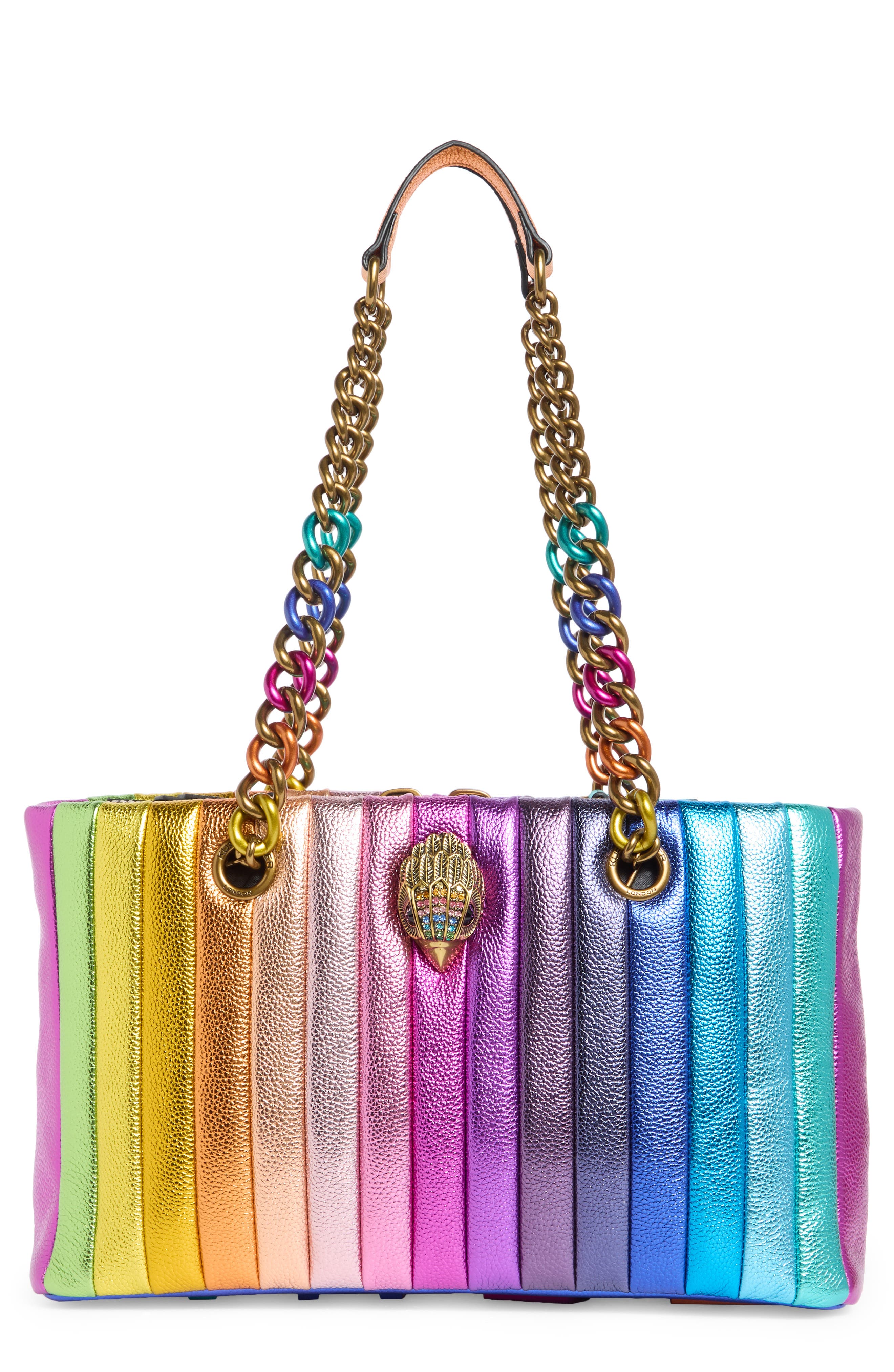 Kurt Geiger London Kensington Shoulder Bag, Main, color, Purple Multi