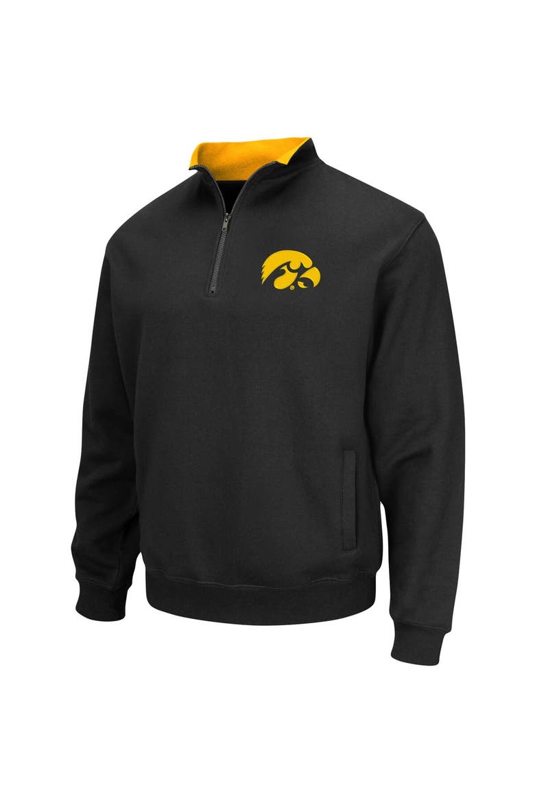 Men's Colosseum Black Iowa Hawkeyes Big & Tall Tortugas Quarter-Zip Jacket, Alternate, color, Black