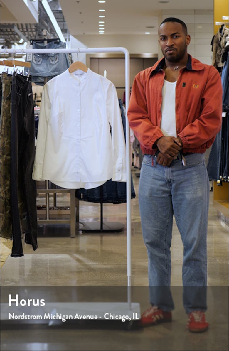 Naya High-Low Cotton Blend Button-Up Shirt, sales video thumbnail