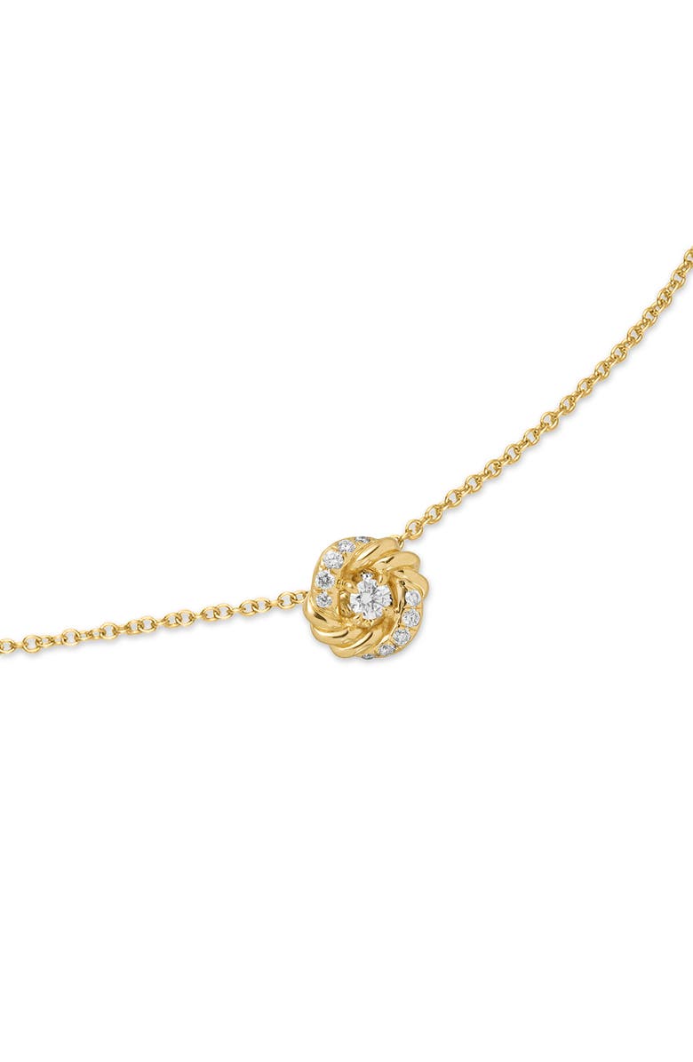 David Yurman Petite Infinity Pendant Necklace in 18K Gold with Diamonds, Alternate, color, Diamond/ Yellow Gold