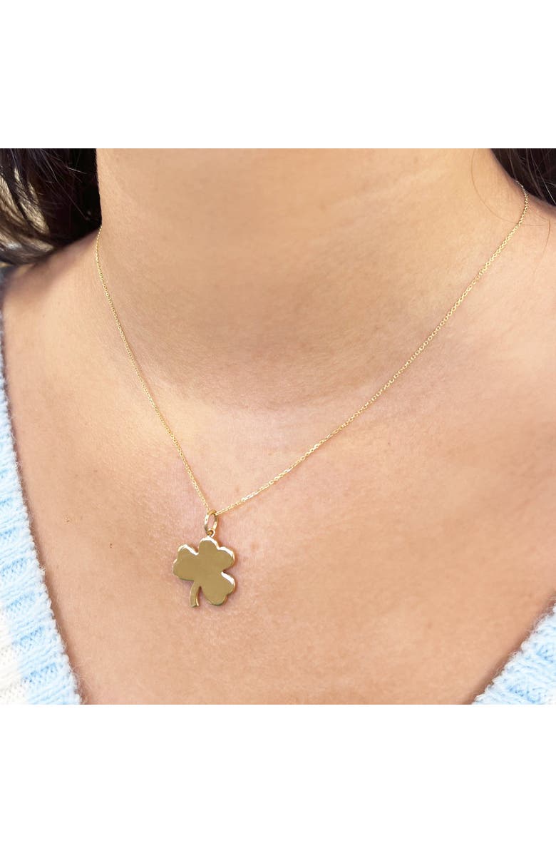 The Lovery Fine Jewelry Gold Clover Charm, Alternate, color, Yellow Gold