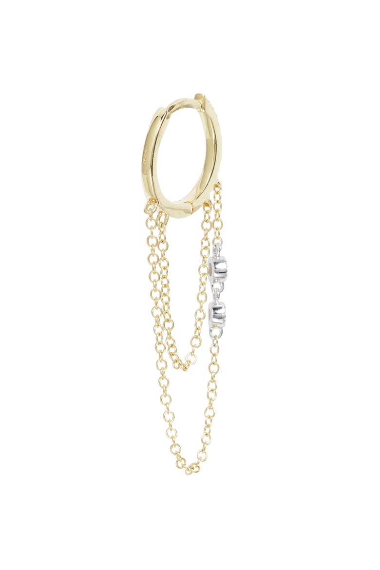 Diamond Fringe Hoop Earrings, Alternate, color, YELLOW