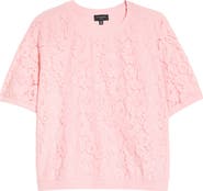 Tahari ASL Lace Front Sweater