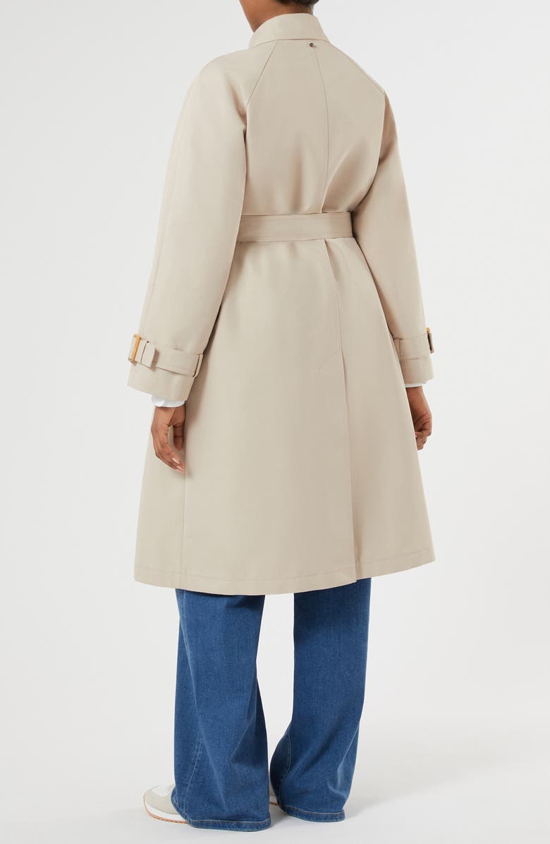 Marina Rinaldi Patto Water Repellent Cotton Blend Trench Coat, Alternate, color, Beige