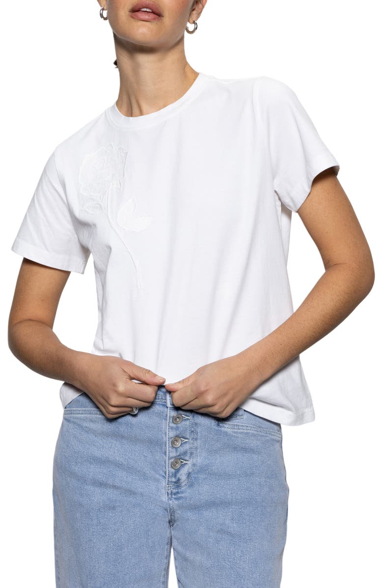 Sanctuary Rose Perfect Cotton T-Shirt, Main, color, White