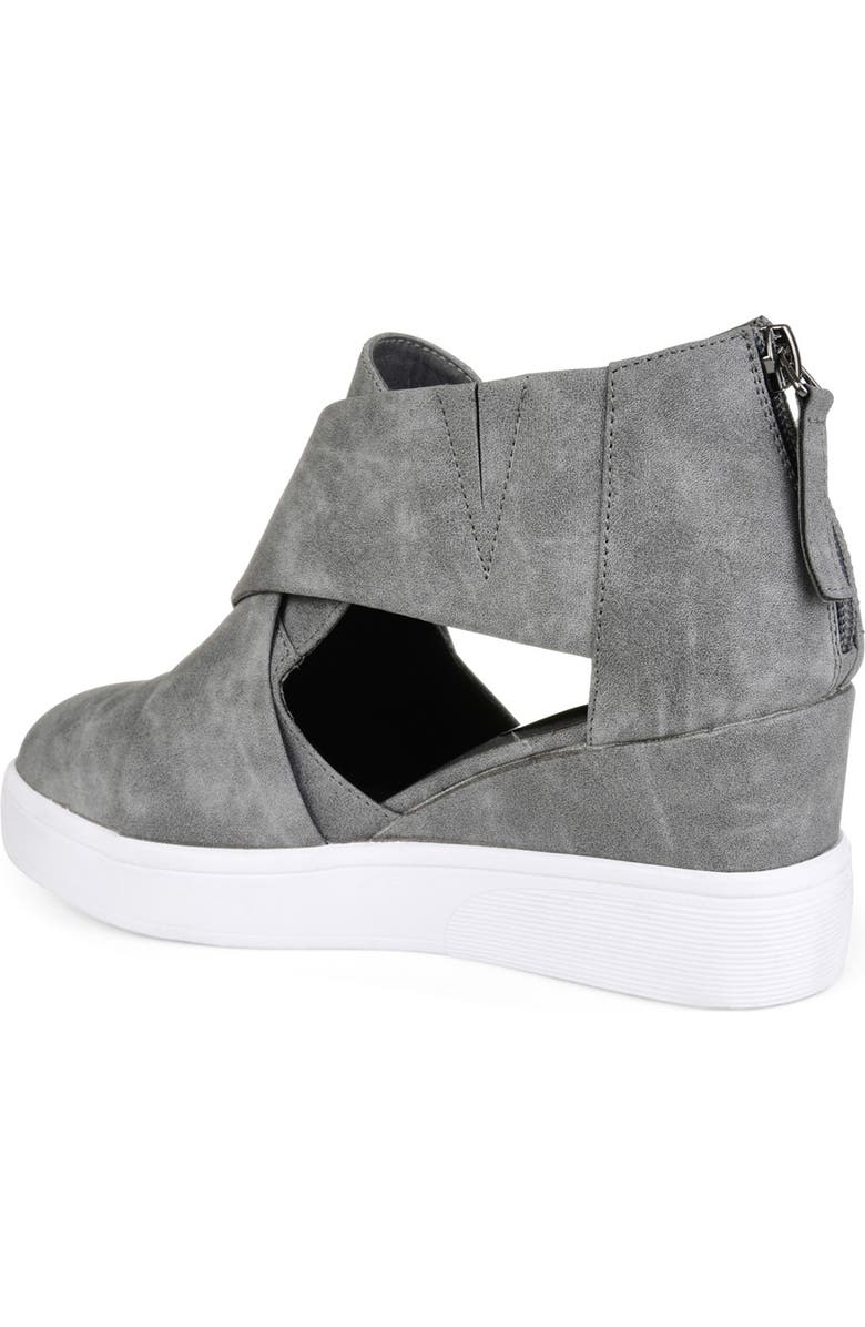 Journee Collection JOURNEE Seena Crossover Platform Wedge Pump, Alternate, color, Grey