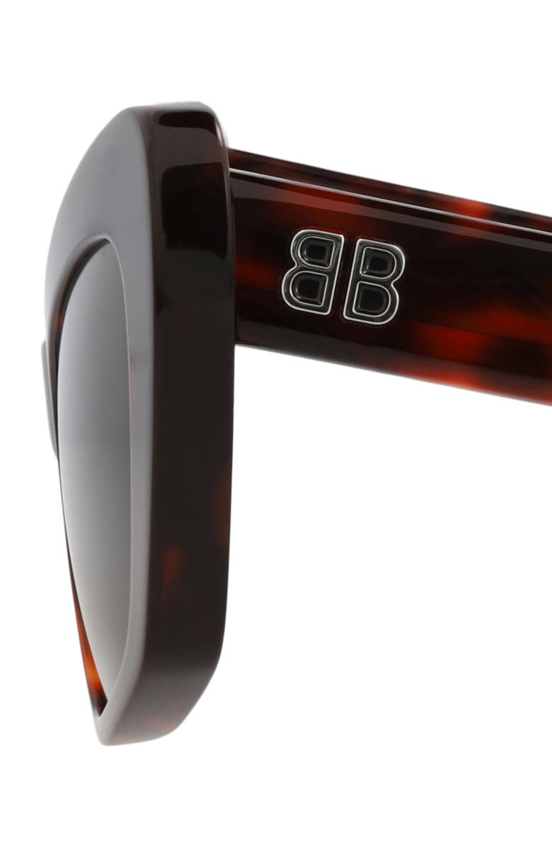 Balenciaga 58mm Cat Eye Sunglasses, Alternate, color, Havana Havana Brown