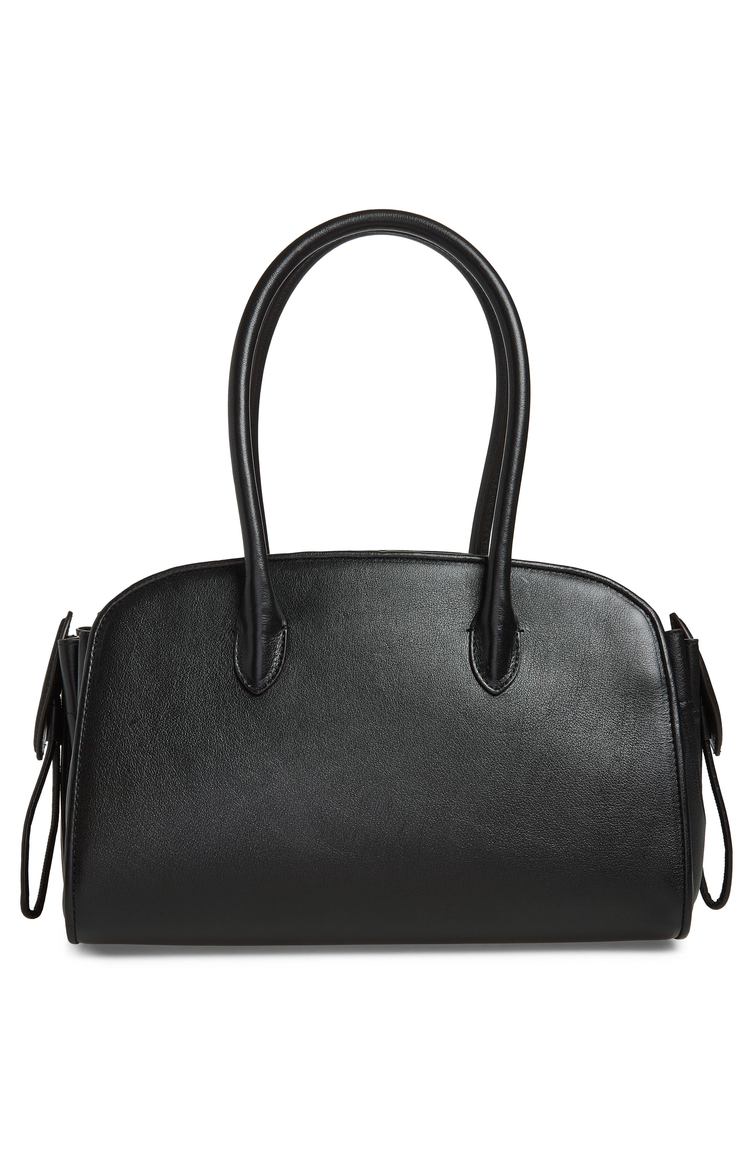 Marni Small Tulipea Top Handle Bag, Alternate, color, Black