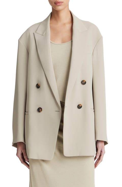 Double Breasted Crepe Blazer