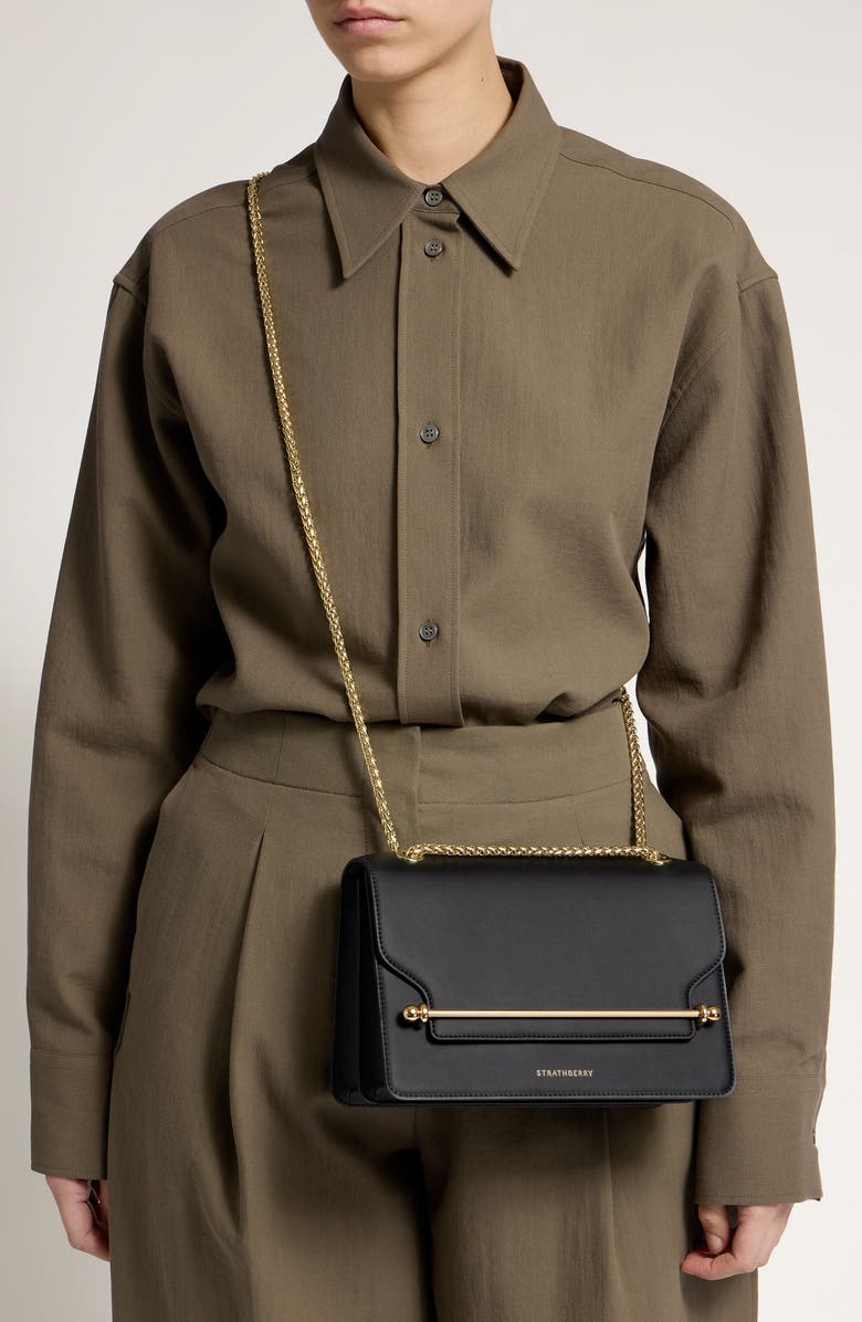 Strathberry East/West Leather Crossbody Bag, Alternate, color,