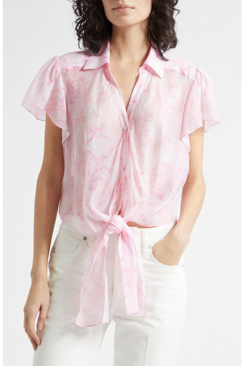 Heirloom Petals Floral Print Top, Main, color, ROSEWATER PINK MULTI