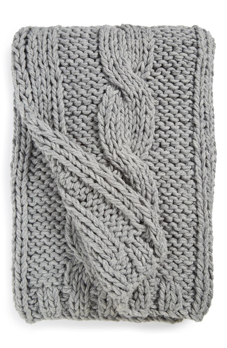 NORDSTROM AT HOME Grand Cable Throw, Main, color,