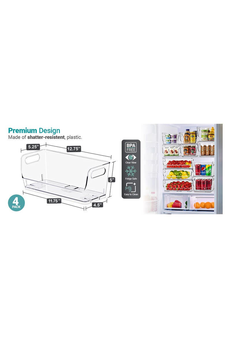 Stackable Open Front Storage Bins, Alternate, color, NO COLOR