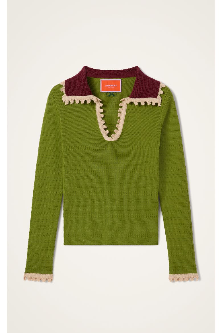 Picket Polo Jumper, Alternate, color, Solid Lime