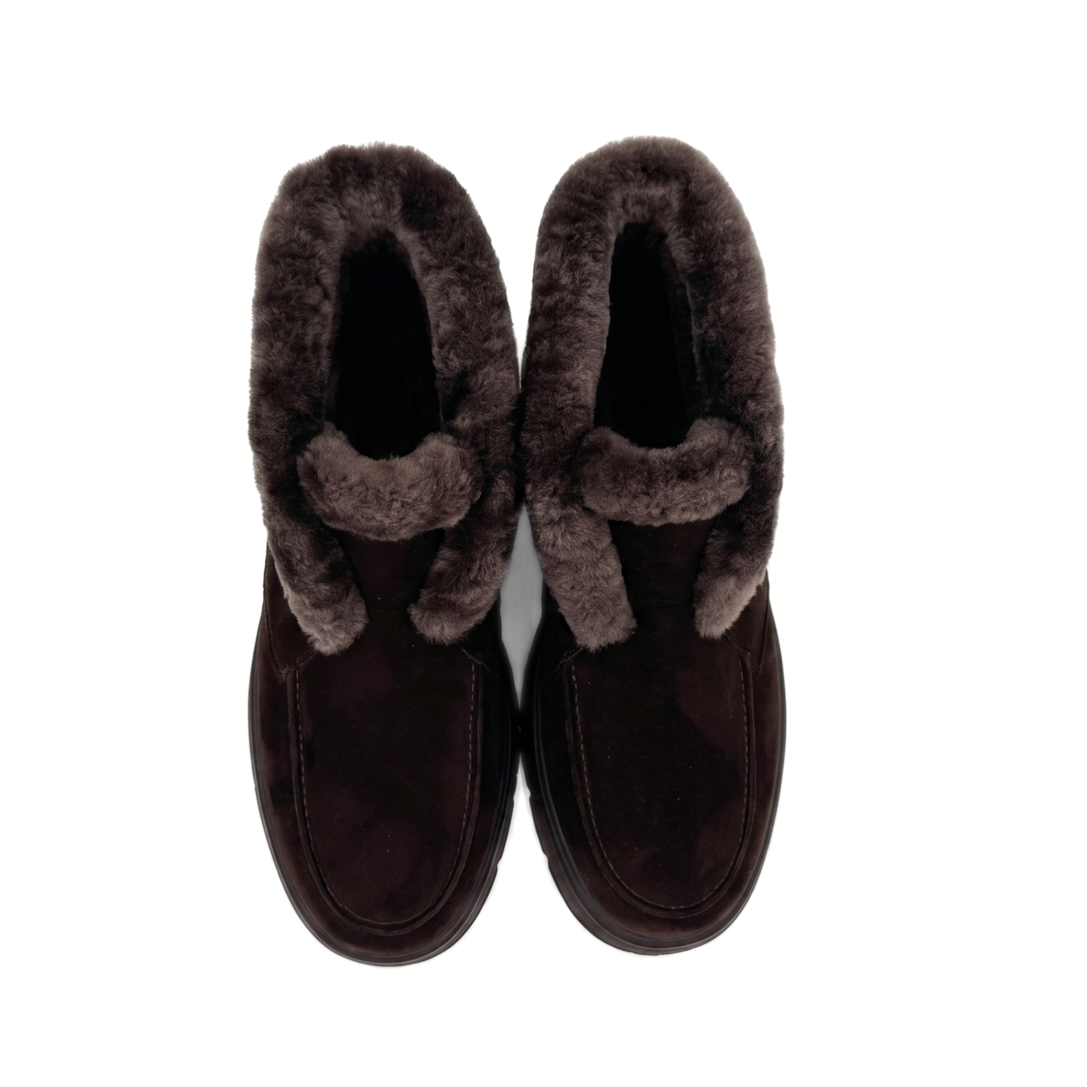 Meredith Suede Shearling Ankle Boot, Alternate, color, Brown