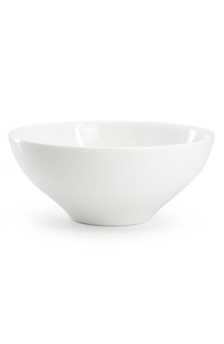 Gibson Elite White Peninsula 8 Piece 6.5 Inch Bone China Cereal Bowl Set, Alternate, color, White