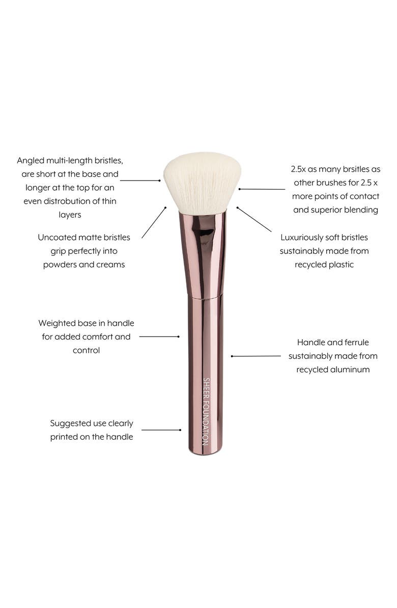 Jenny Patinkin Sustainable Luxury Sheer Foundation Brush, Alternate, color, Rose Gold