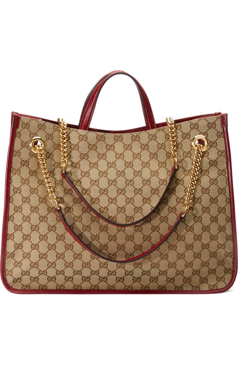 Gucci Large 1955 Horsebit Original GG Canvas Convertible Tote, Alternate, color,