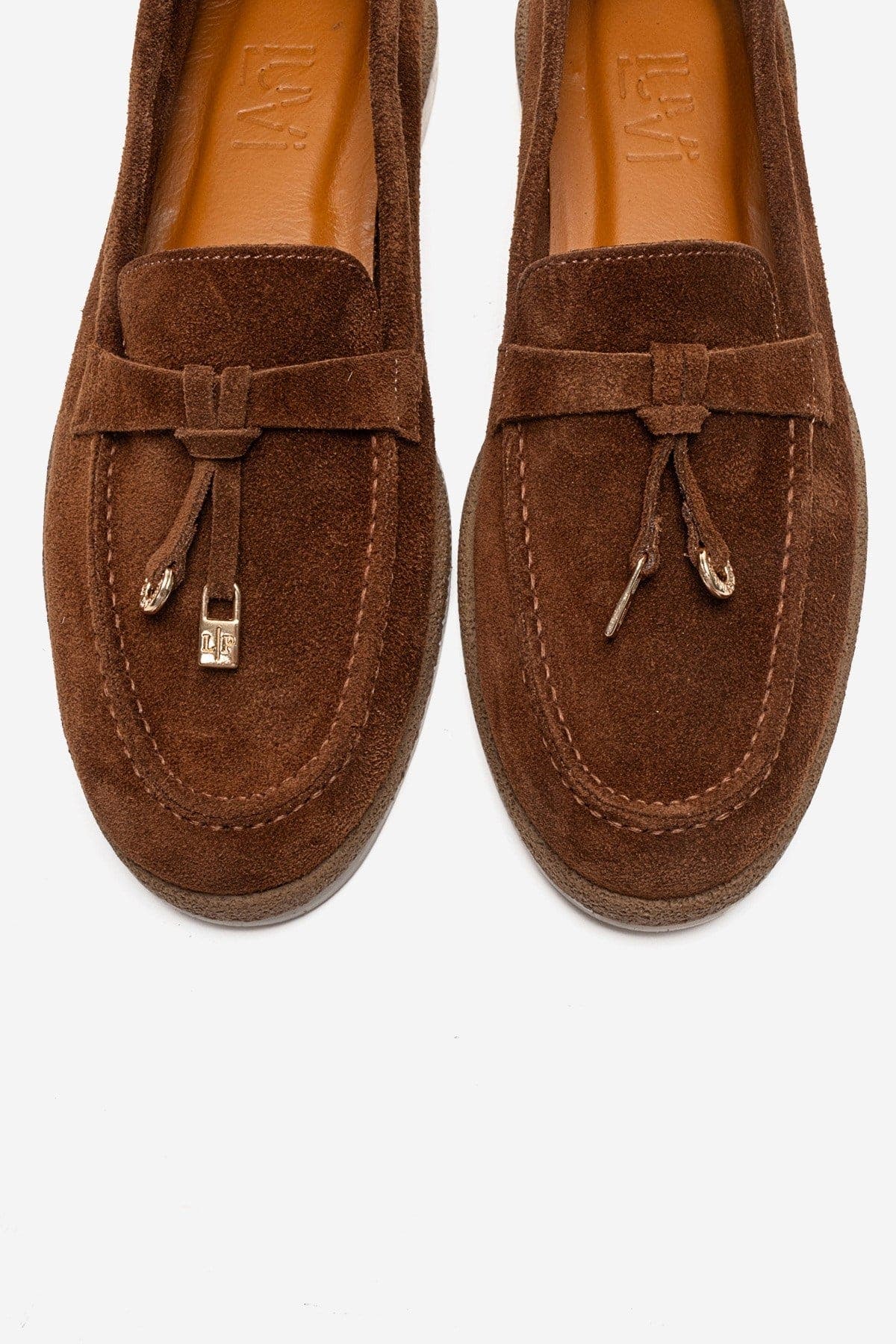 Forever & Always Shoes Ilvena Leather Loafer, Alternate, color, Cognac Suede