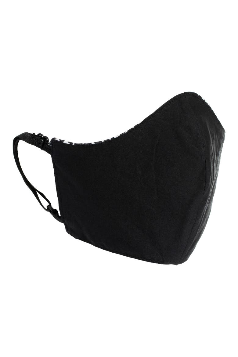 Love II Adult Contoured Reversible Face Mask, Alternate, color, EL GATO BLACK/ BLACK