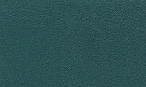 Lk Bennett Aria Curve Flap Suede Clutch In Smoke Green