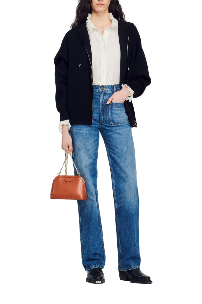 Flared faded jeans, Alternate, color, Blue jean