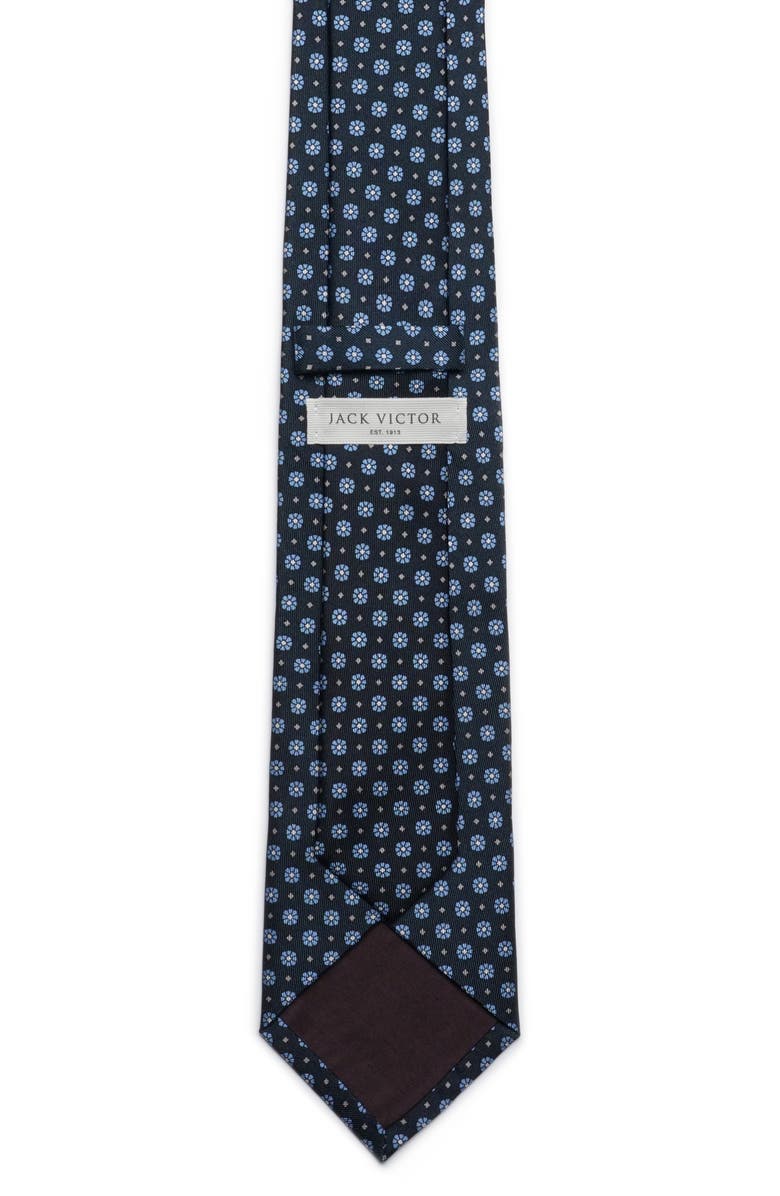 Jack Victor Belmont Floral Medallion Print Silk Tie, Alternate, color, 