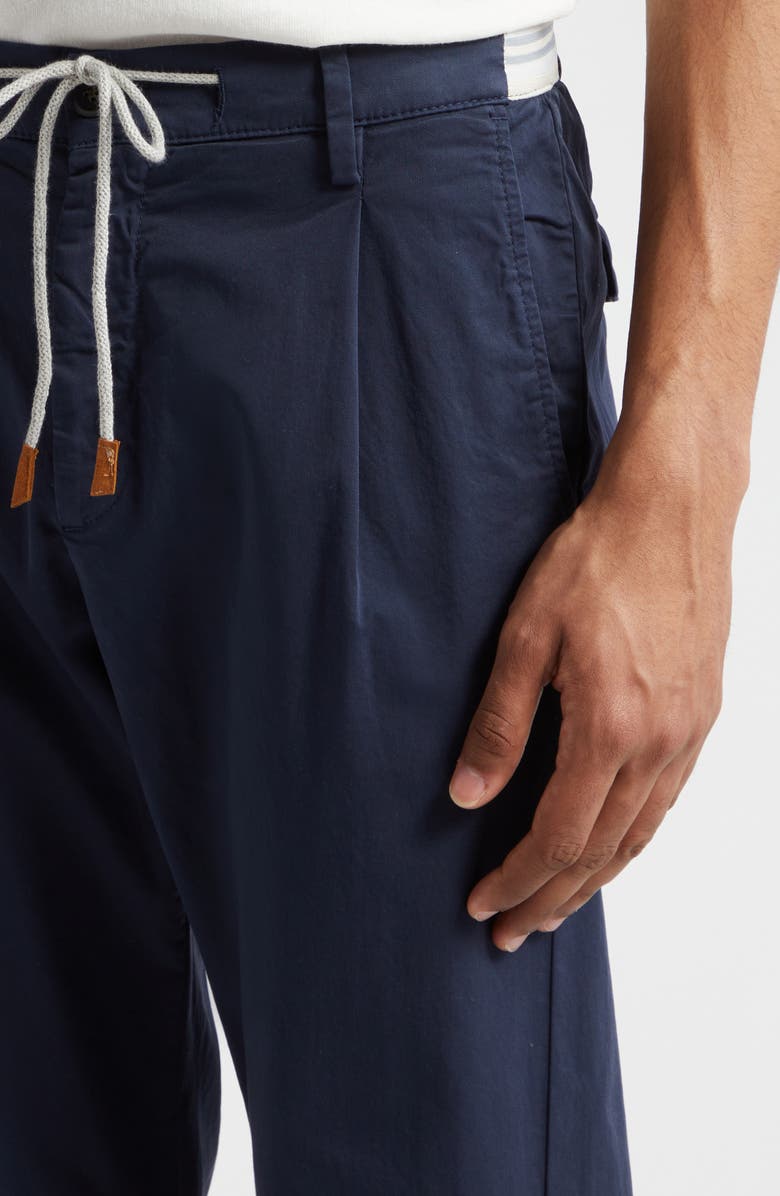 Eleventy Drawstring Waist Stretch Cotton Pants, Alternate, color,