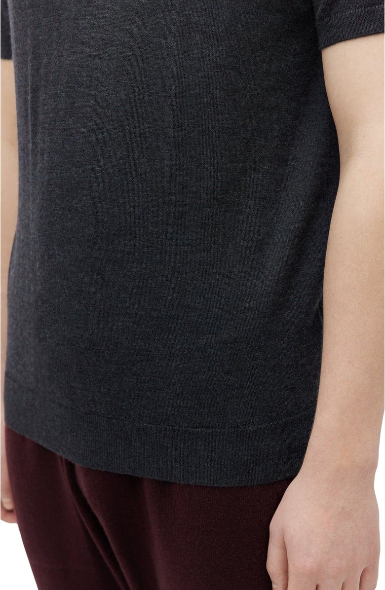 GOBI Mongolian Cashmere Cashmere Silk Polo Shirt, Alternate, color, Charcoal