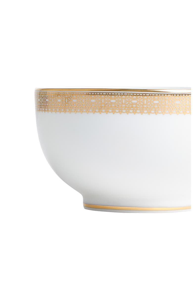 Lace Bone China Rice Bowl, Alternate, color, GOLD