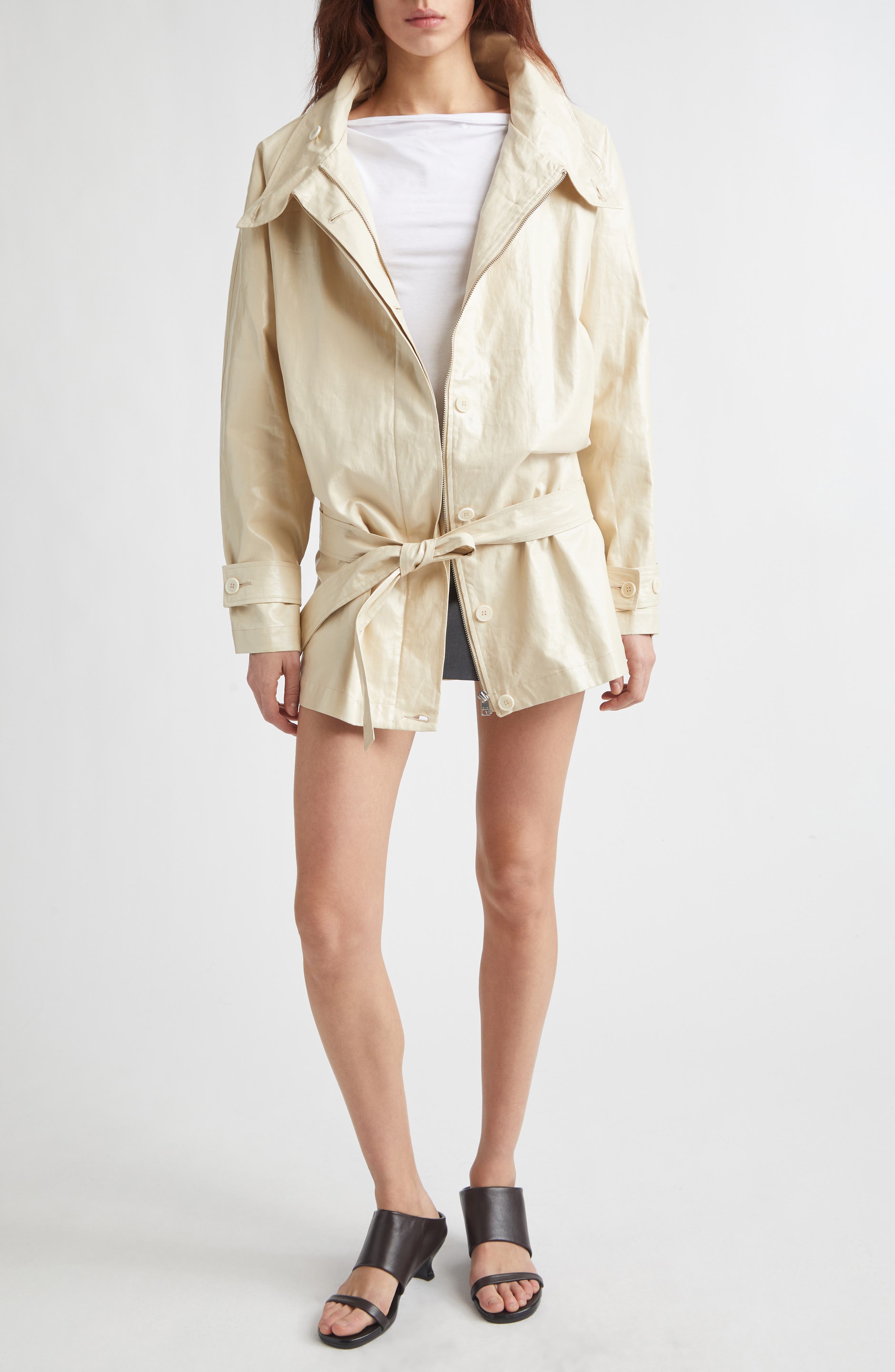 Lebano Coated Linen Coat - image 2