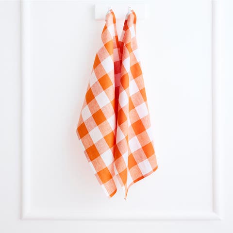 Linen Kitchen Towels - Buffalo Check