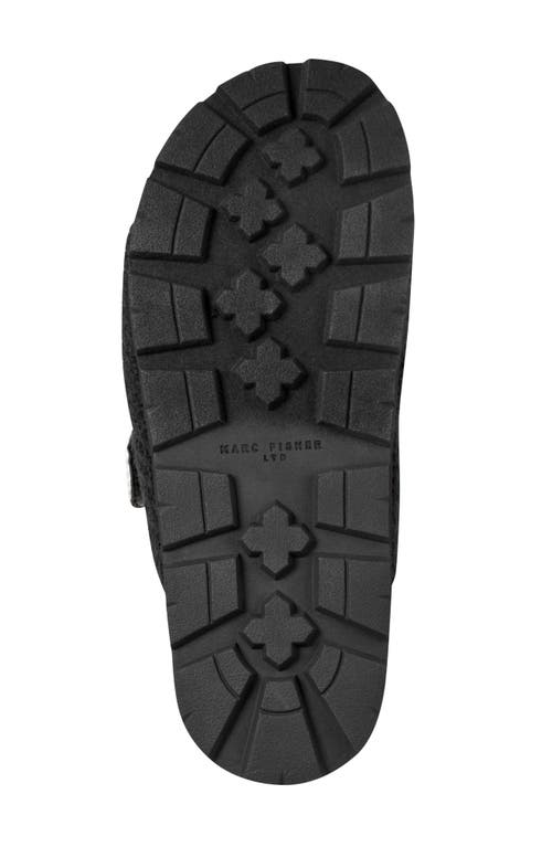 Marc Fisher Ltd Raffia Dual-buckle Sporty Sandals In Black
