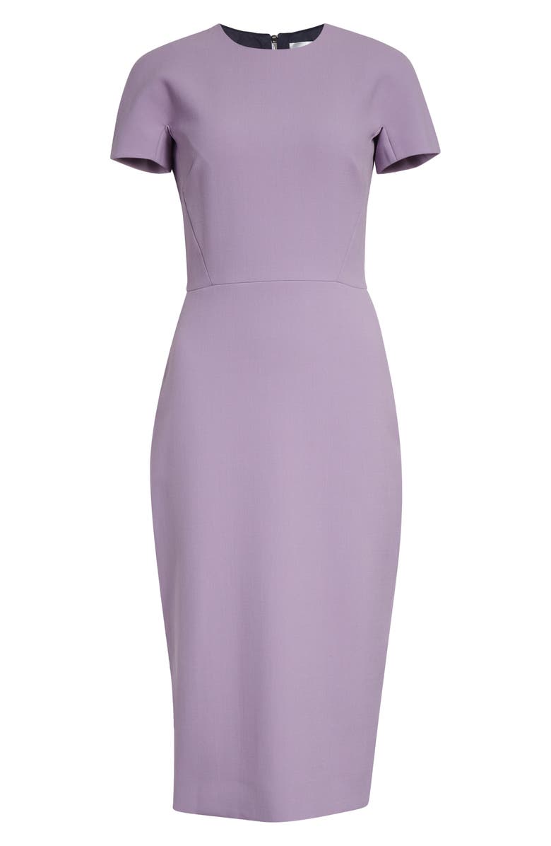 Victoria Beckham Fitted Double Crepe T-Shirt Dress, Alternate, color, 