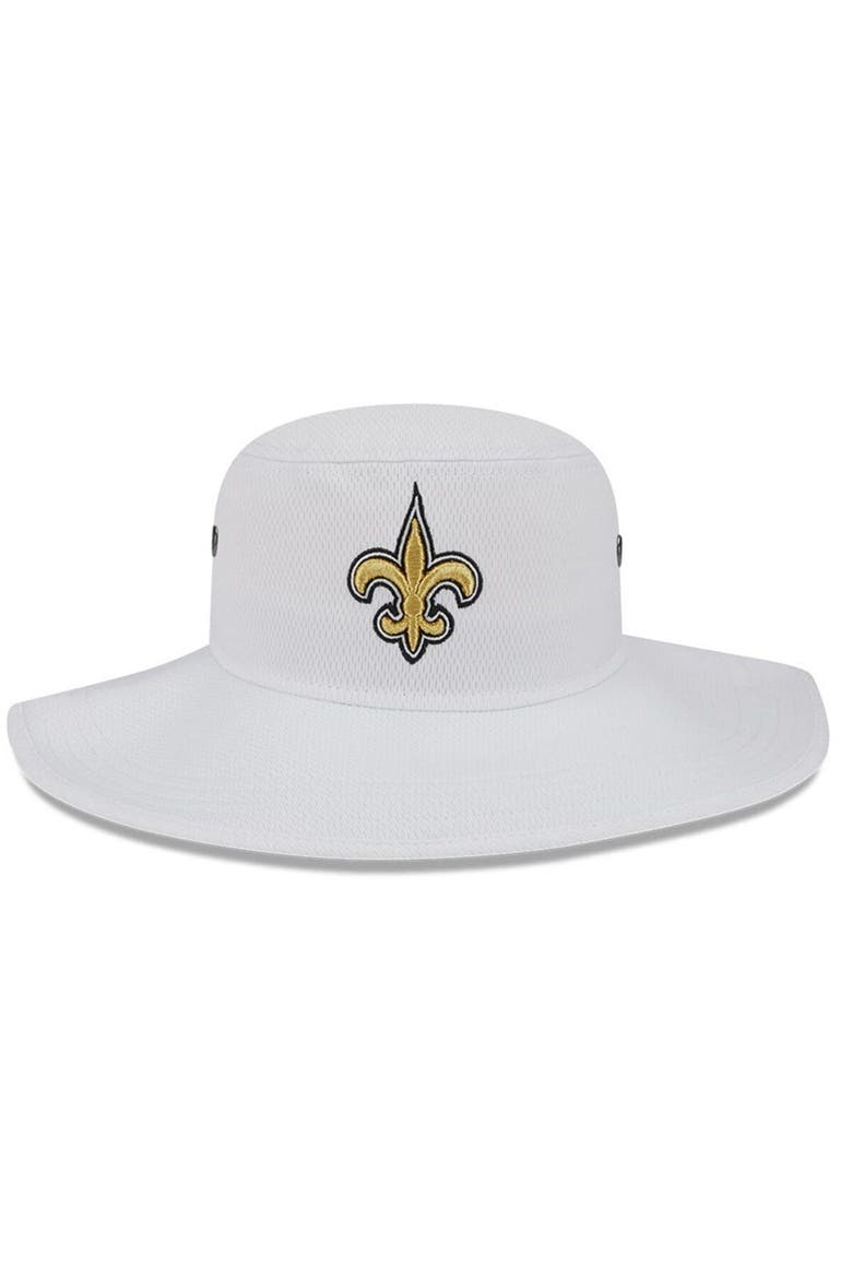 Men's New Era White New Orleans Saints 2023 NFL Training Camp Panama Bucket Hat, Alternate, color, White