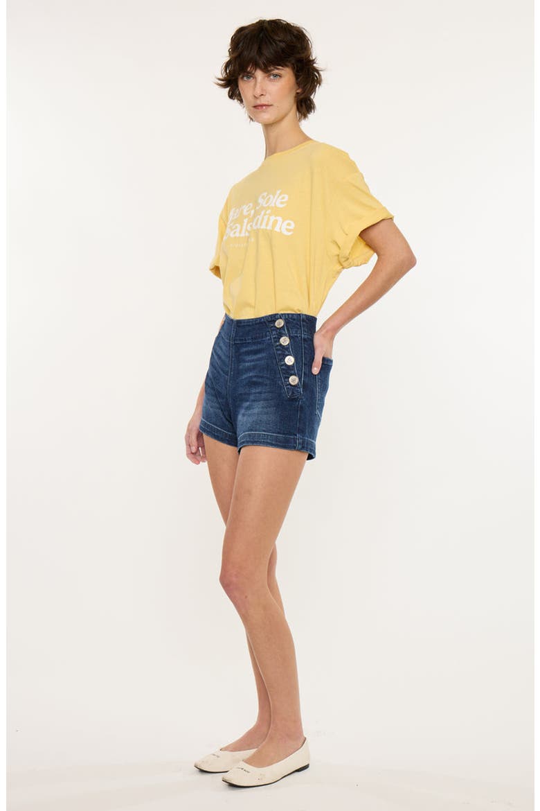 Sallie High Rise Shorts, Alternate, color, Dark Wash