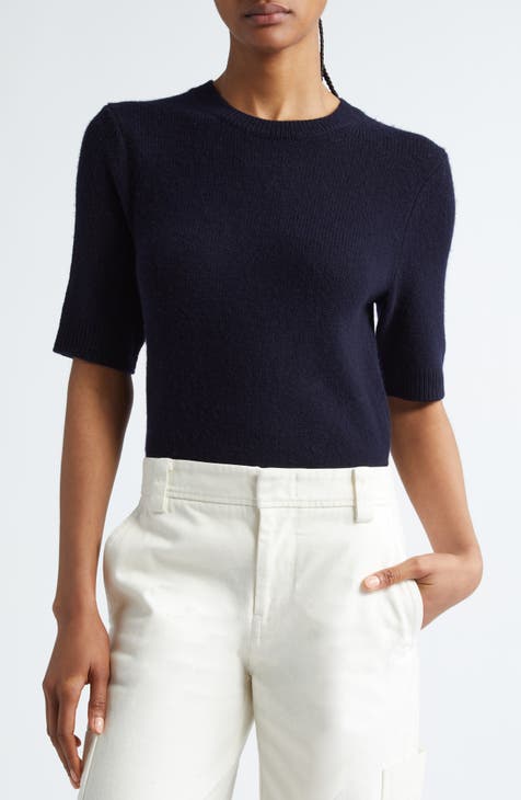 Short Sleeve Wool & Cashmere Sweater