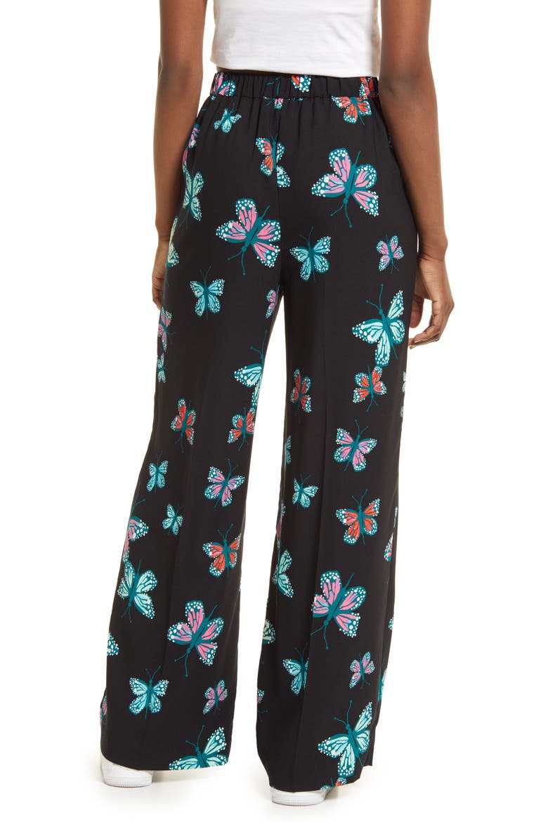 Cristina Martinez Print Pants, Alternate, color, BLACK BUTTERFLY BEAUTY
