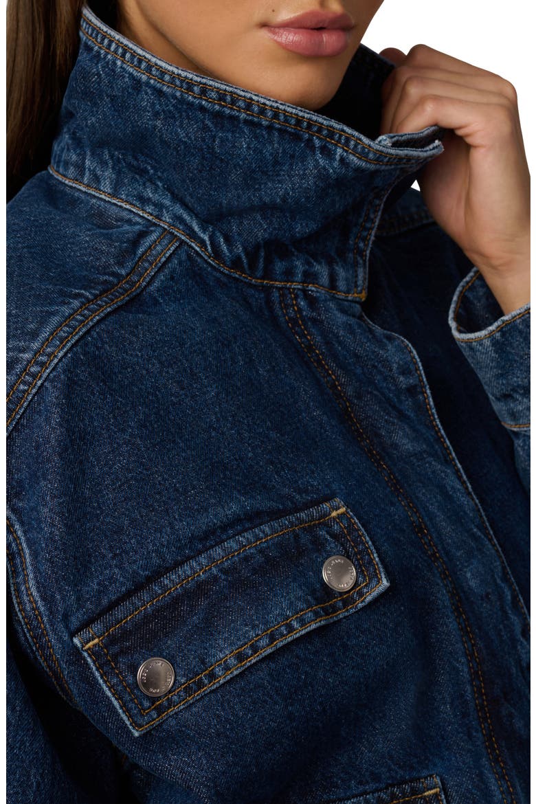 The Farah Zip Denim Jacket, Alternate, color, RIPPLE