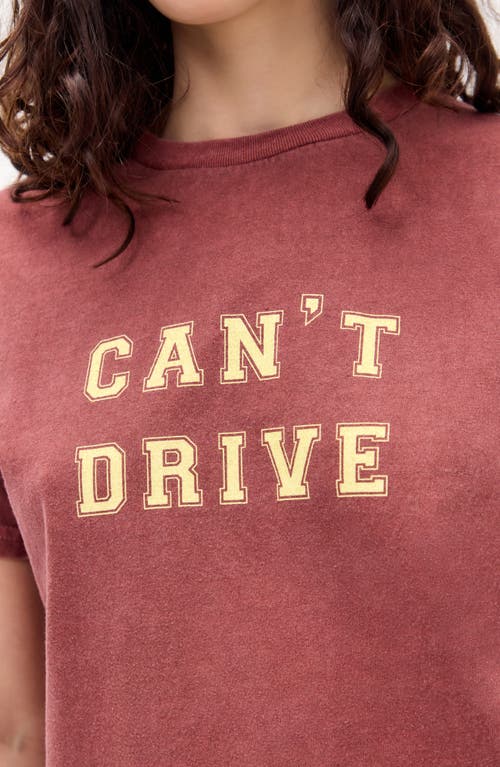Bdg Urban Outfitters Drive Relaxed Cotton Graphic Baby Tee In Red