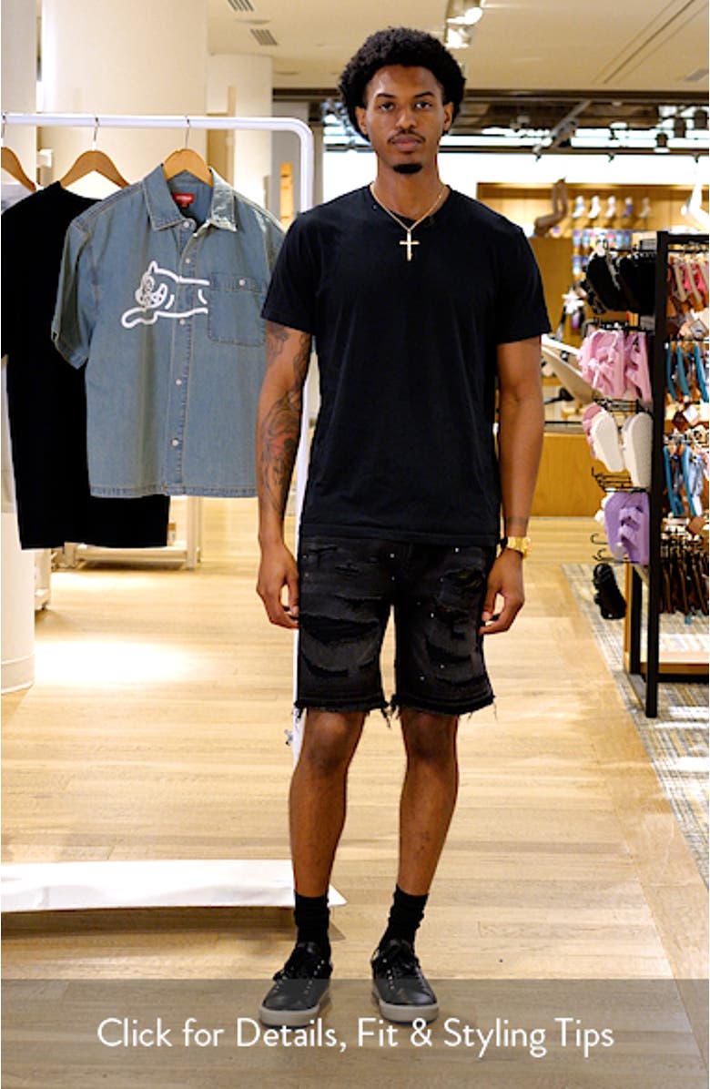 BB Outer Limit Distressed Cutoff Denim Shorts, sales video thumbnail