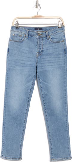 High Waist Slim Kick Jeans