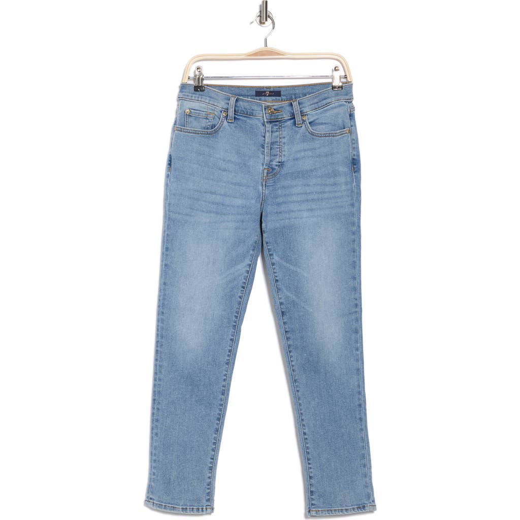 7 For All Mankind Josefina Ankle Crop Boyfriend Jeans In Thimble