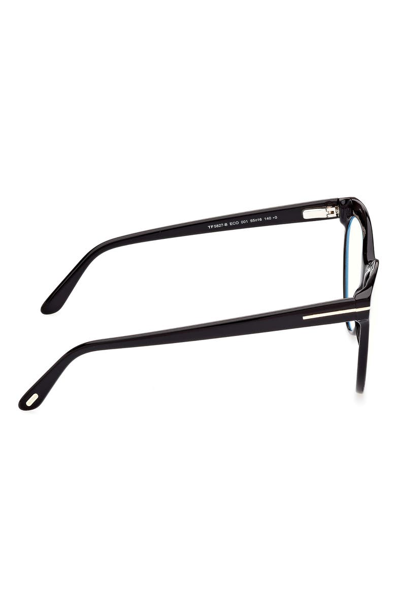 TOM FORD 55mm Cat Eye Blue Light Blocking Glasses, Alternate, color, 