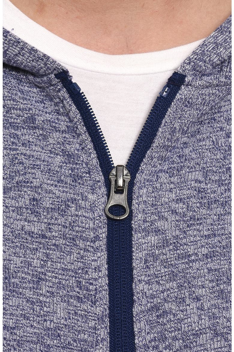 Atom Skull Appliqué Zip Hoodie, Alternate, color, NAVY