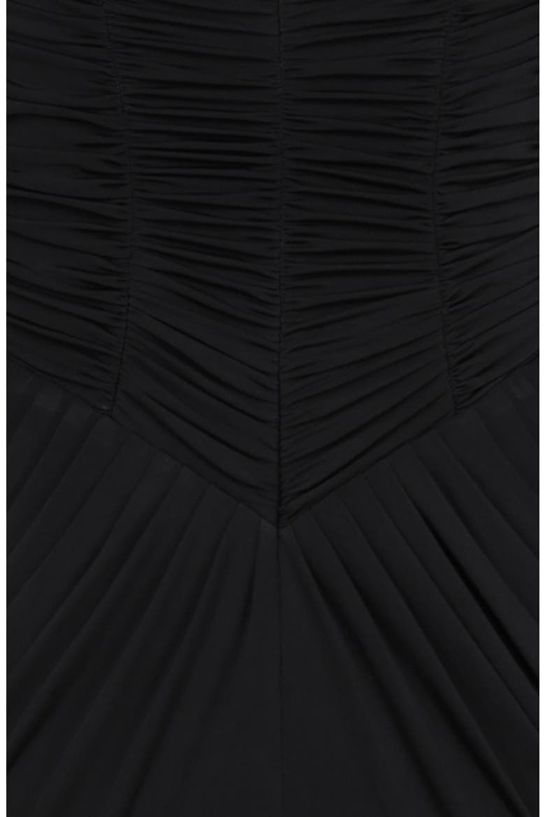 Tabitha Liquid Soft Jersey Plunge Neck Gown, Alternate, color, BLACK