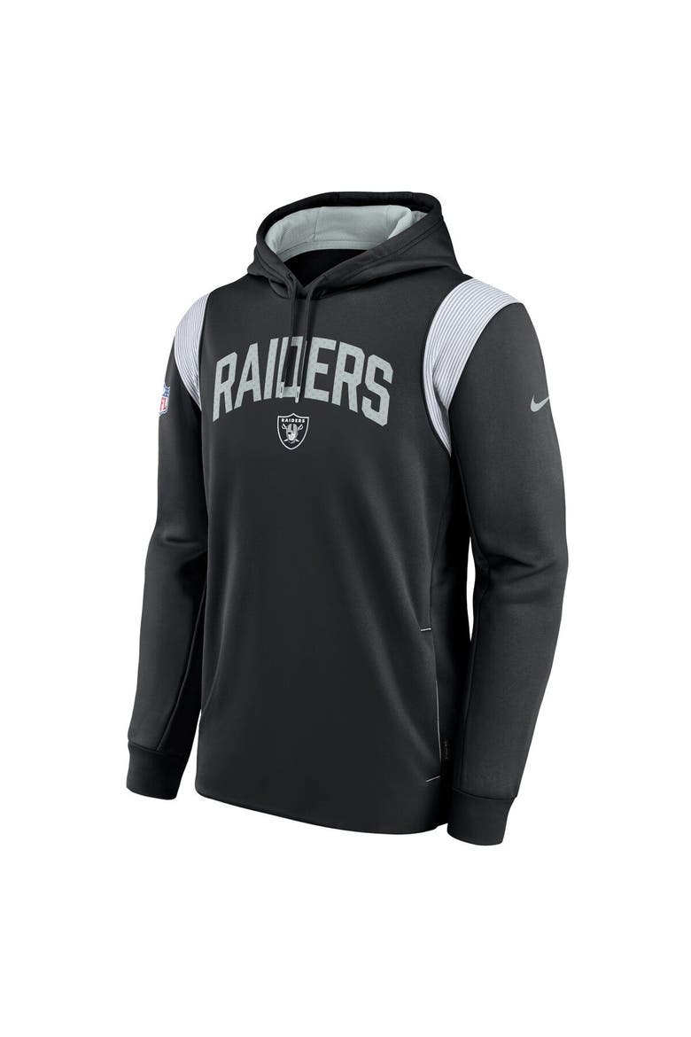 Men's Nike Black Las Vegas Raiders Sideline Athletic Stack Performance Pullover Hoodie, Alternate, color, Black