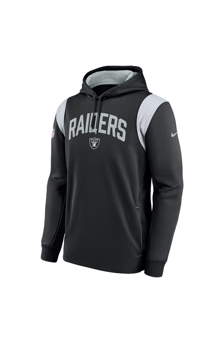 Nike Men's Nike Black Las Vegas Raiders Sideline Athletic Stack Performance Pullover Hoodie, Alternate, color, Black